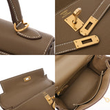 HERMES エルメス ケリー25 内縫い エトゥープ W刻印(2024年頃) レディース トゴ 2WAYバッグ 未使用 銀蔵