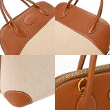 HERMES エルメス ボリード 31 2WAY ノアゼット □B刻印(1998年頃) レディース トワルアッシュ ヴォーバレニア ハンドバッグ ABランク 中古 銀蔵