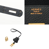 HERMES エルメス バーキン 35 ブルーインディゴ ○Y刻印(1995年頃) ユニセックス フィヨルド ハンドバッグ ABランク 中古 銀蔵