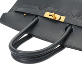 HERMES エルメス バーキン 35 ブルーインディゴ ○Y刻印(1995年頃) ユニセックス フィヨルド ハンドバッグ ABランク 中古 銀蔵