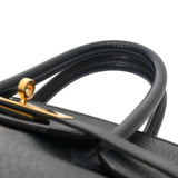 HERMES エルメス バーキン 35 ブルーインディゴ ○Y刻印(1995年頃) ユニセックス フィヨルド ハンドバッグ ABランク 中古 銀蔵