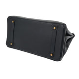 HERMES エルメス バーキン 35 ブルーインディゴ ○Y刻印(1995年頃) ユニセックス フィヨルド ハンドバッグ ABランク 中古 銀蔵