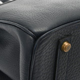 HERMES エルメス バーキン 35 ブルーインディゴ ○Y刻印(1995年頃) ユニセックス フィヨルド ハンドバッグ ABランク 中古 銀蔵