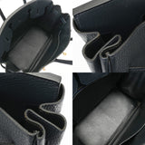 HERMES エルメス バーキン 35 ブルーインディゴ ○Y刻印(1995年頃) ユニセックス フィヨルド ハンドバッグ ABランク 中古 銀蔵