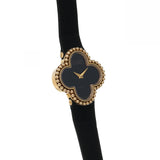 ヴァンクリーフ＆アーペル ヴィンテージ アルハンブラ 122974 オニキス レディース 腕時計 クォーツ 中古 銀蔵