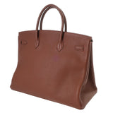 HERMES エルメス バーキン 40 ハバナ □C刻印(1999年頃) ユニセックス トゴ ハンドバッグ ABランク 中古 銀蔵