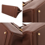 HERMES エルメス バーキン 40 ハバナ □C刻印(1999年頃) ユニセックス トゴ ハンドバッグ ABランク 中古 銀蔵