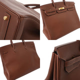 HERMES エルメス バーキン 40 ハバナ □C刻印(1999年頃) ユニセックス トゴ ハンドバッグ ABランク 中古 銀蔵