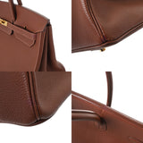 HERMES エルメス バーキン 40 ハバナ □C刻印(1999年頃) ユニセックス トゴ ハンドバッグ ABランク 中古 銀蔵