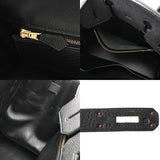 HERMES エルメス バーキン 35 ブラック □G刻印(2003年頃) ユニセックス トリヨンクレマンス ハンドバッグ ABランク 中古 銀蔵