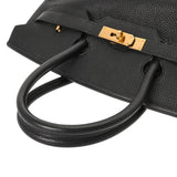 HERMES エルメス バーキン 35 ブラック □G刻印(2003年頃) ユニセックス トリヨンクレマンス ハンドバッグ ABランク 中古 銀蔵