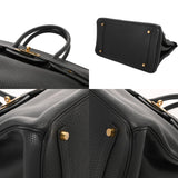 HERMES エルメス バーキン 35 ブラック □G刻印(2003年頃) ユニセックス トリヨンクレマンス ハンドバッグ ABランク 中古 銀蔵