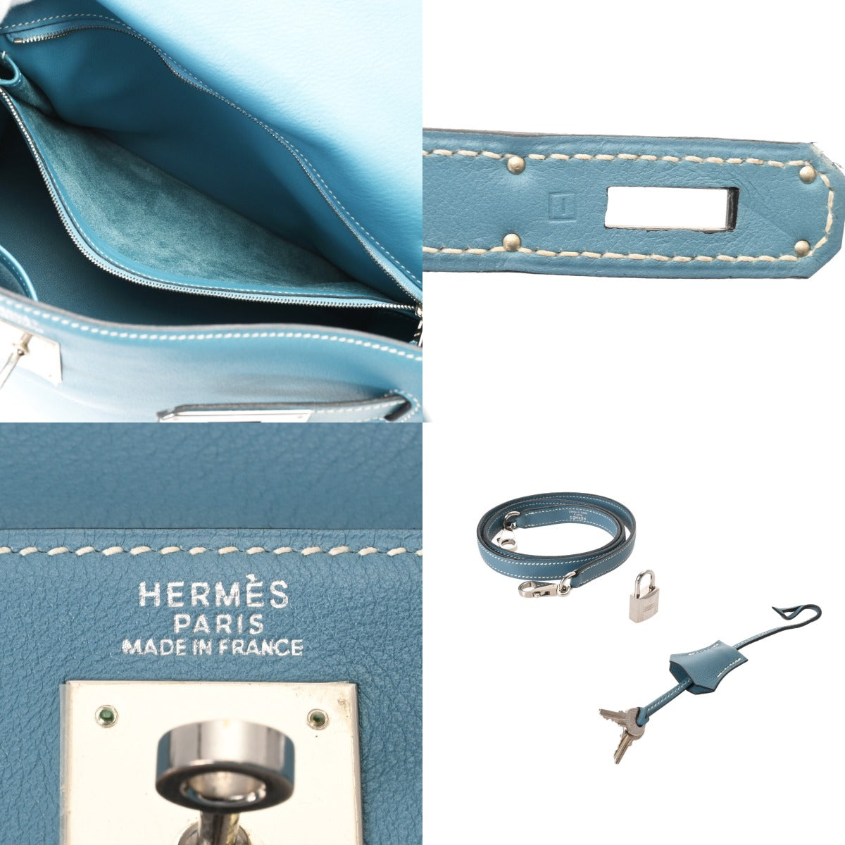 HERMES エルメス ケリー 32 内縫い 2WAY ブルージーン □I刻印(2005
