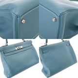 HERMES エルメス ケリー 32 内縫い 2WAY ブルージーン □I刻印(2005年頃) レディース ヴォースイフト ハンドバッグ ABランク 中古 銀蔵