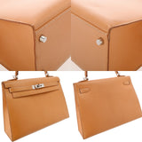 HERMES エルメス ケリー 32 外縫い ナチュラル □J刻印(2006年頃) レディース ヴァッシュ 2WAYバッグ Bランク 中古 銀蔵