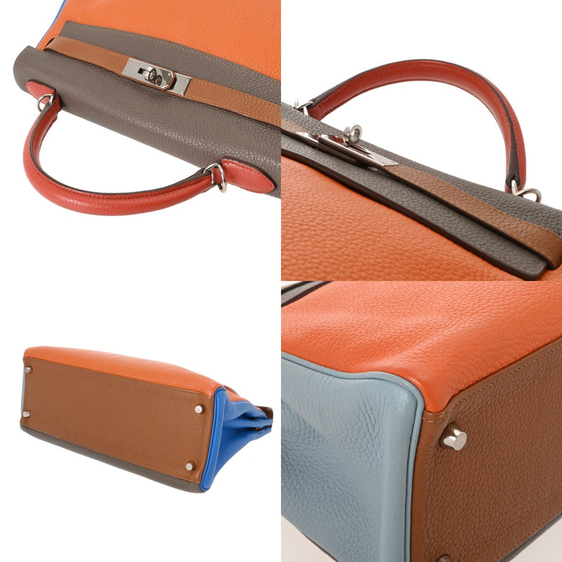 HERMES エルメス ケリー 32 アルルカン 内縫い オレンジ/エタン