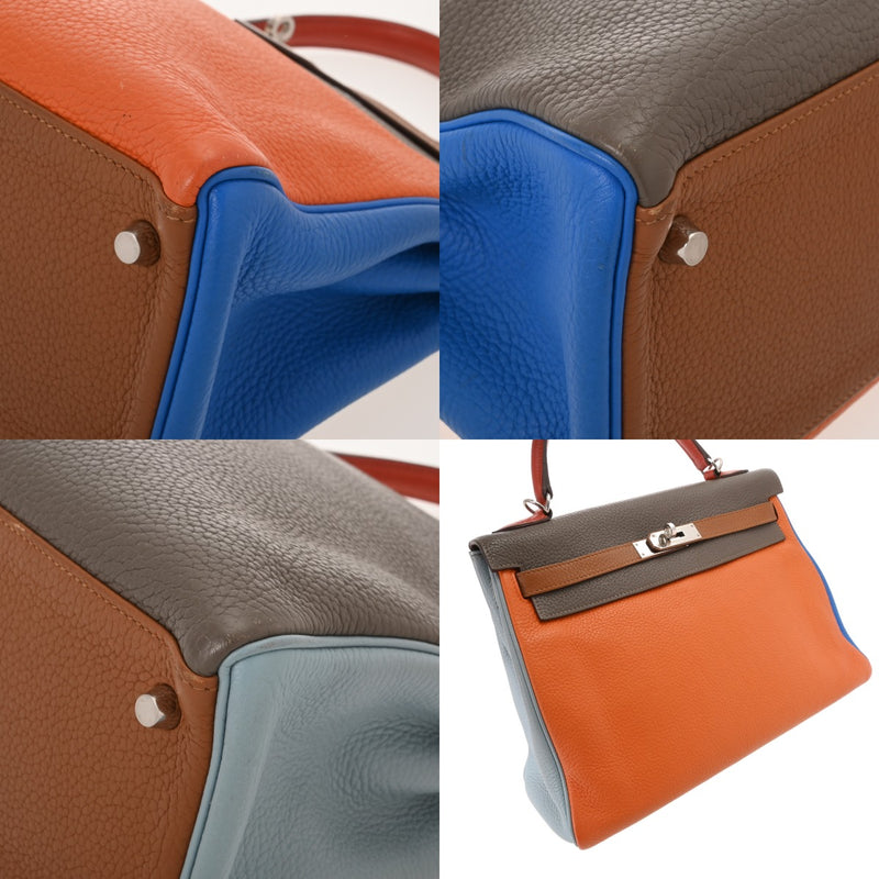 HERMES エルメス ケリー 32 アルルカン 内縫い オレンジ/エタン