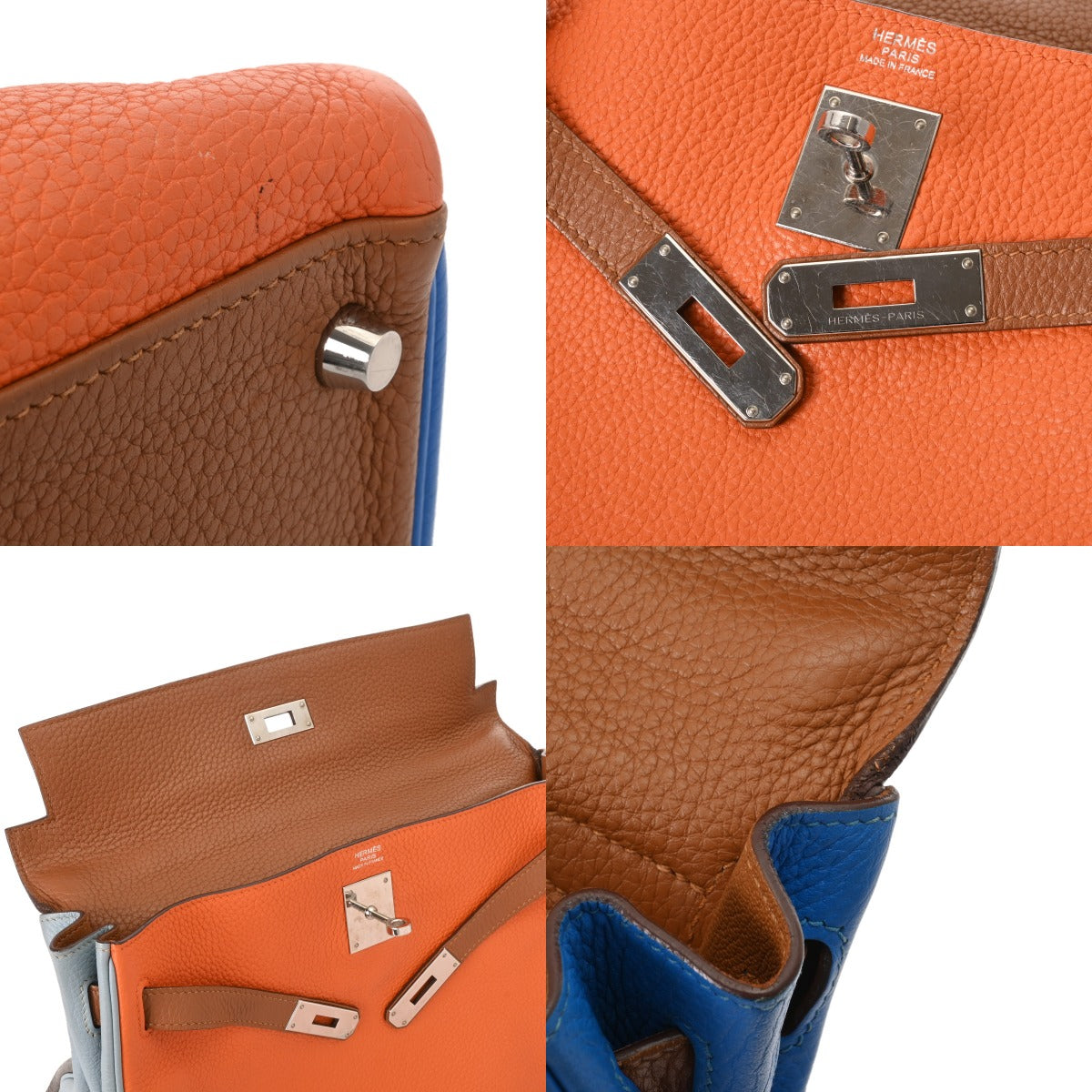 HERMES エルメス ケリー 32 アルルカン 内縫い オレンジ/エタン