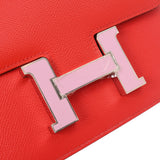 HERMES エルメス コンスタンス3 24 ルージュクー D刻印(2019年頃) レディース ヴォーエプソン ショルダーバッグ Aランク 中古 銀蔵