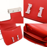 HERMES エルメス コンスタンス3 24 ルージュクー D刻印(2019年頃) レディース ヴォーエプソン ショルダーバッグ Aランク 中古 銀蔵
