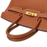 HERMES エルメス バーキン 35 ゴールド □H刻印(2004年頃) ユニセックス トリヨンクレマンス ハンドバッグ ABランク 中古 銀蔵