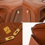 HERMES エルメス バーキン 35 ゴールド □H刻印(2004年頃) ユニセックス トリヨンクレマンス ハンドバッグ ABランク 中古 銀蔵