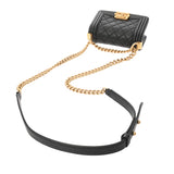 CHANEL シャネル ボーイシャネル チェーンショルダー 15cm ブラック A67364 レディース キャビアスキン ショルダーバッグ Aランク 中古 銀蔵