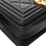 CHANEL シャネル ボーイシャネル チェーンショルダー 15cm ブラック A67364 レディース キャビアスキン ショルダーバッグ Aランク 中古 銀蔵