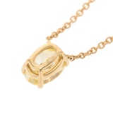 TIFFANY&Co. ティファニー 一粒ダイヤ オーバルダイヤ0.84ct SI1-ME レディース K18イエローゴールド YG ネックレス Aランク 中古 銀蔵