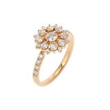 NADIA ナディア ダイヤ0.20ct/0.65ct D-VS2-SQ-FA #12 12号 レディース K18イエローゴールド YG リング・指輪 Aランク 中古 銀蔵