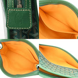 GOYARD ゴヤール ジュバンス GM グリーン ユニセックス シュヴロッシュカーフスキン/ゴヤールディンキャンバス ポーチ Bランク 中古 銀蔵
