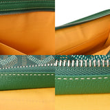 GOYARD ゴヤール ジュバンス GM グリーン ユニセックス シュヴロッシュカーフスキン/ゴヤールディンキャンバス ポーチ Bランク 中古 銀蔵