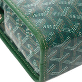 GOYARD ゴヤール ジュバンス GM グリーン ユニセックス シュヴロッシュカーフスキン/ゴヤールディンキャンバス ポーチ Bランク 中古 銀蔵
