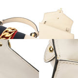 GUCCI グッチ シルヴィ ミニ ホワイト 470270 レディース レザー キャンバス ショルダーバッグ ABランク 中古 銀蔵