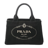 PRADA プラダ カナパ ミニ ブラック 1BG439 レディース キャンバス ハンドバッグ Bランク 中古 銀蔵