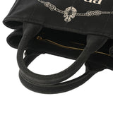 PRADA プラダ カナパ ミニ ブラック 1BG439 レディース キャンバス ハンドバッグ Bランク 中古 銀蔵