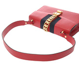GUCCI グッチ シルヴィ レッド 421882 レディース レザー キャンバス ショルダーバッグ ABランク 中古 銀蔵