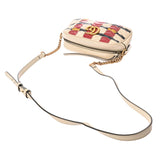 GUCCI グッチ GGマーモント スモールカメラバッグ アイボリー/レッド/ネイビー 447632 レディース レザー ショルダーバッグ Bランク 中古 銀蔵