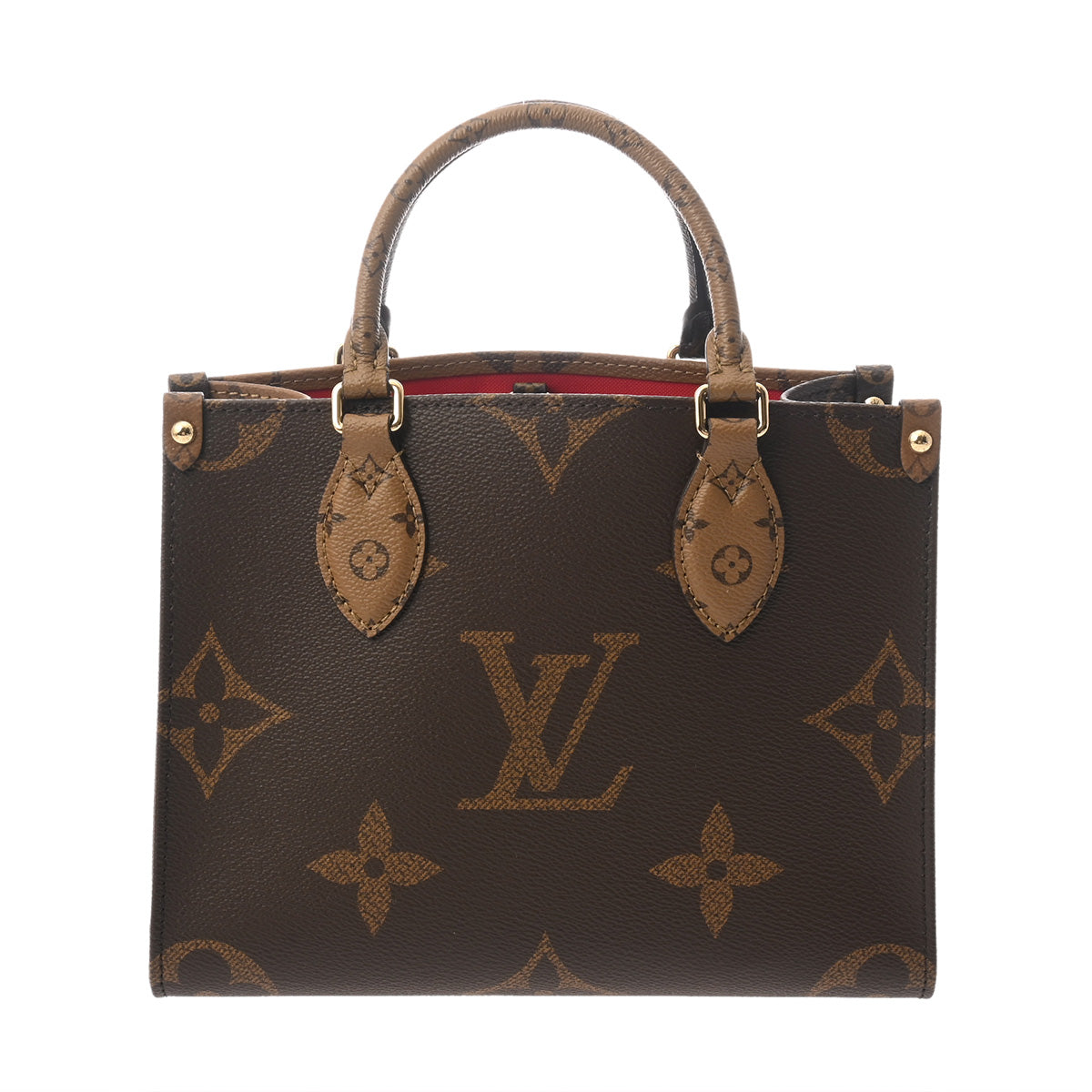 ◆LOUIS VUITTON ジャンク品 モノグラム　ハンドバッグ ルイヴィトン オンザゴー PM 43013 ブラウン レディース モノグラム