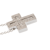 DAMIANI ダミアーニ ベルエポック クロスネックレス ダイヤ XXS 20079802 レディース K18ホワイトゴールド WG ネックレス Aランク 中古 銀蔵