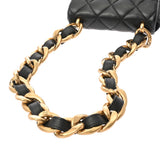 CHANEL シャネル マトラッセ ミニフラップバッグ ブラック レディース ラムスキン セミショルダーバッグ Aランク 中古 銀蔵