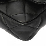 CHANEL シャネル マトラッセ ミニフラップバッグ ブラック レディース ラムスキン セミショルダーバッグ Aランク 中古 銀蔵