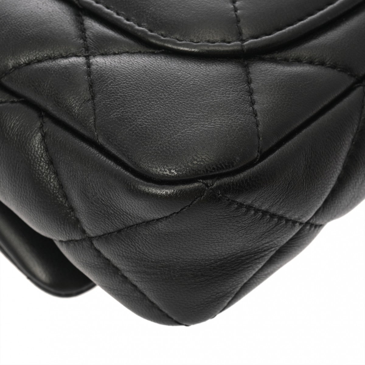 シャネル ミニフラップバッグ 42976 ブラック レディース ラムスキン