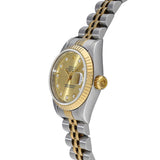 ロレックス デイトジャスト 10Pダイヤ 69173G W番(1995年頃製造) シャンパンコンピュータ/ダイヤモンド レディース 腕時計 自動巻き 中古 銀蔵