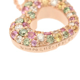 Ponte Vecchio ポンテヴェキオ エモツィオーネネックレス ダイヤ0.12ct サファイア0.27/0.11ct マルチストーン レディース K18ピンクゴールド PG ネックレス Aランク 中古 銀蔵