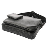 LOUIS VUITTON ルイヴィトン モノグラムエクリプス トリオメッセンジャー グレー M69443 メンズ レザー ショルダーバッグ Aランク 中古 銀蔵