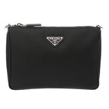PRADA プラダ ショルダーバッグ Re-Nylon ブラック 2VH113 メンズ ナイロン/サフィアーノレザー ショルダーバッグ Aランク 中古 銀蔵