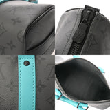 LOUIS VUITTON ルイヴィトン エクリプスリバース　キーポル バンドリエール 25 グレー/ターコイズブルー M11645 メンズ モノグラムキャンバス ショルダーバッグ 新同 中古 銀蔵