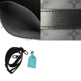 LOUIS VUITTON ルイヴィトン エクリプスリバース　キーポル バンドリエール 25 グレー/ターコイズブルー M11645 メンズ モノグラムキャンバス ショルダーバッグ 新同 中古 銀蔵