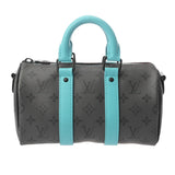 LOUIS VUITTON ルイヴィトン エクリプスリバース　キーポル バンドリエール 25 グレー/ターコイズブルー M11645 メンズ モノグラムキャンバス ショルダーバッグ 新同 中古 銀蔵